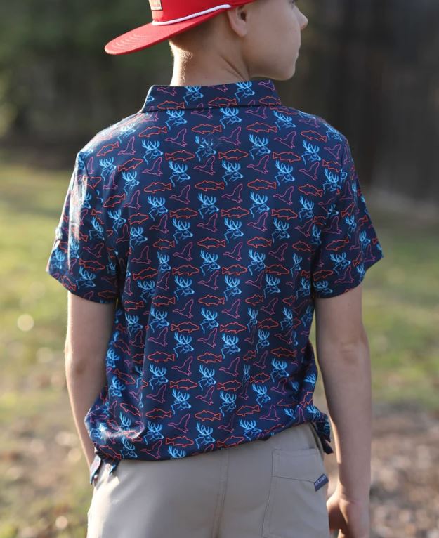Burlebo Youth Polo - Neon Outdoors Shirt Burlebo
