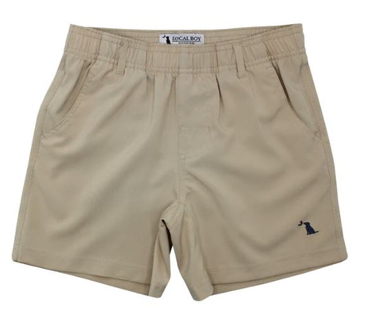 Local Boy Youth Volley Shorts Khaki Local Boy Outfitters