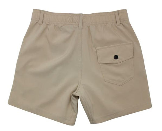 Local Boy Youth Volley Shorts Khaki Local Boy Outfitters