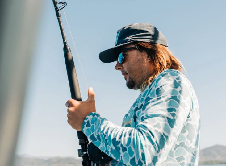 Marsh Wear Mallard Pamlico Performance Long Sleeve Blue