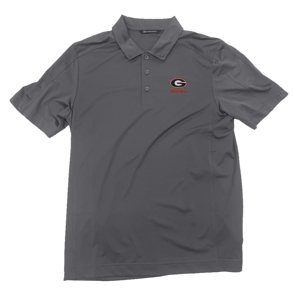 Cutter and Buck Georgia Bulldogs Grey Performance Polo Super G Cutter & Buck
