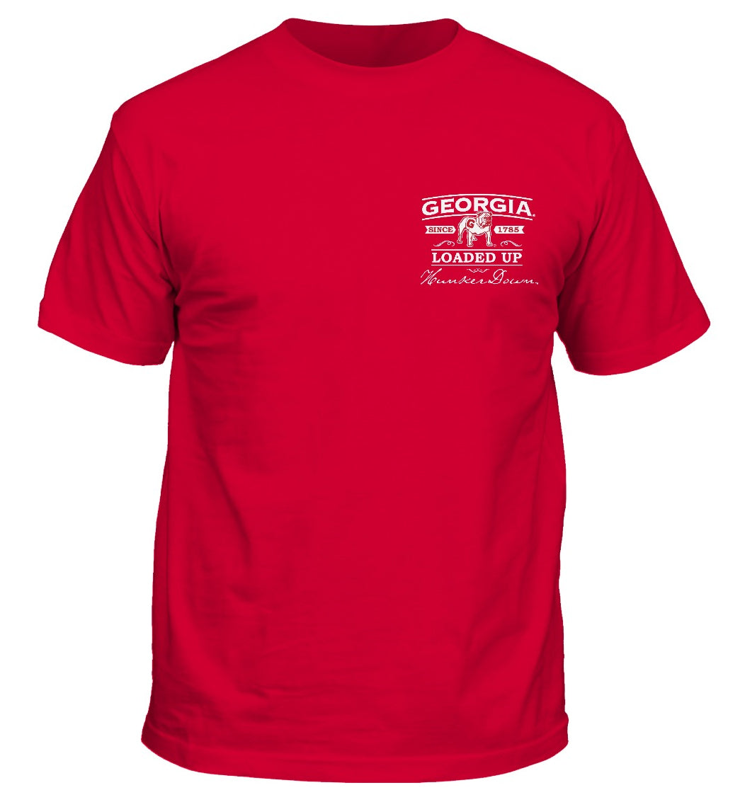 Georgia Bulldogs Deer Circle Shirt Red New World Graphics