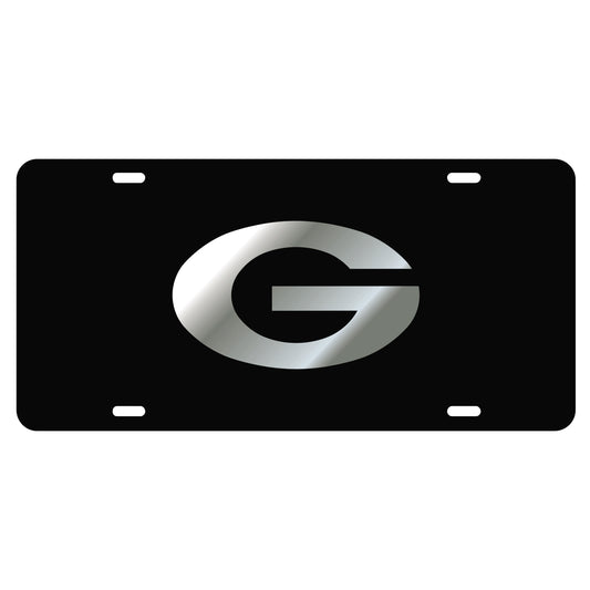 Craftique Georgia Bulldogs Laser Black Silver G License Plate