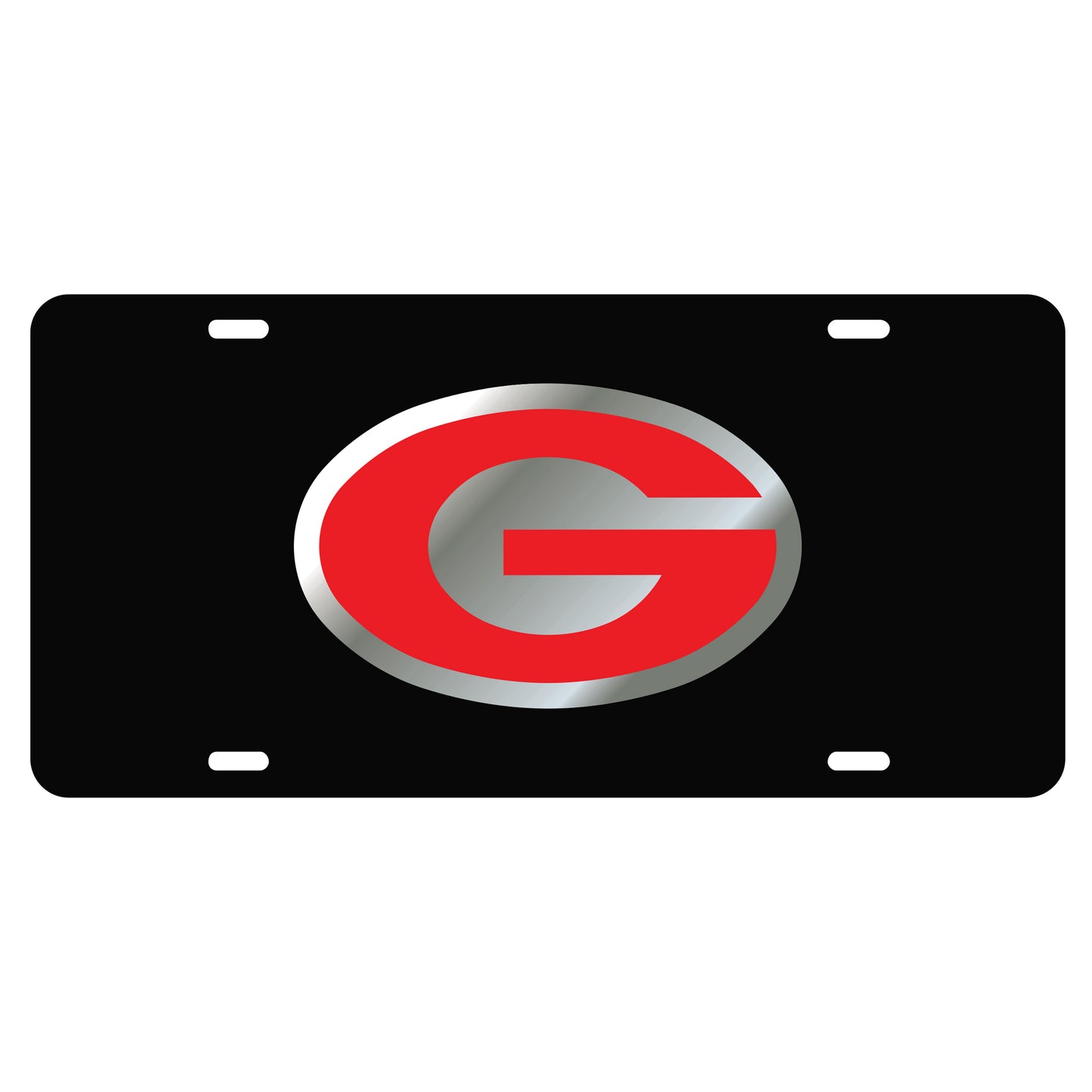 Craftique Georgia Bulldogs Laser Black/Silver/Red ACR G License Plate