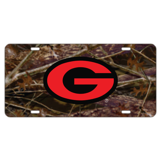 Craftique Georgia Bulldogs Laser Camo/Blacdk/red ACR G License Plate