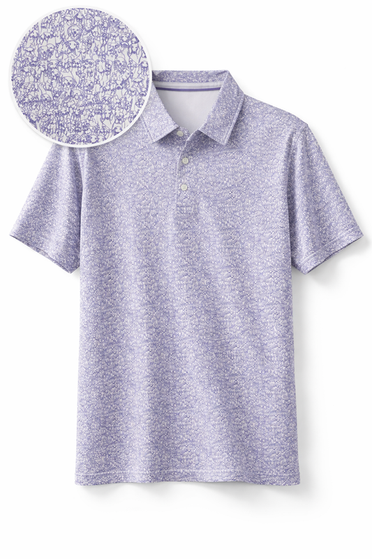 Society 91 Polo Dog Print White, Plum Society 91