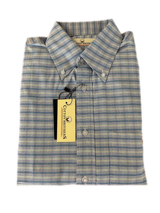 Cotton Brothers Driway Long Sleeve Button Up Blue