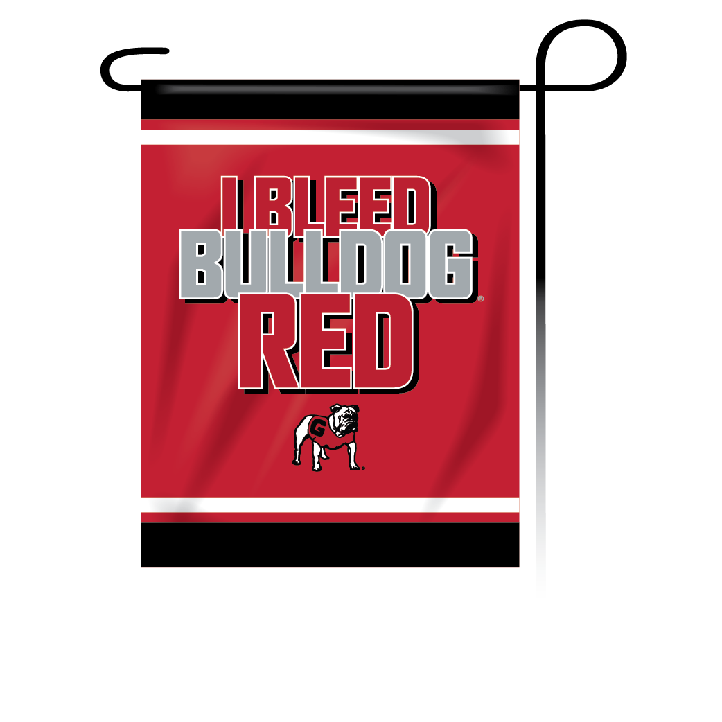 Georgia Bulldogs Garden Flag Bleed Red