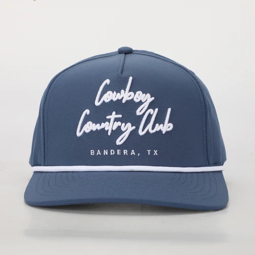Cowboy Country Club Cursive Roped Hat Navy Cowboy Country Club