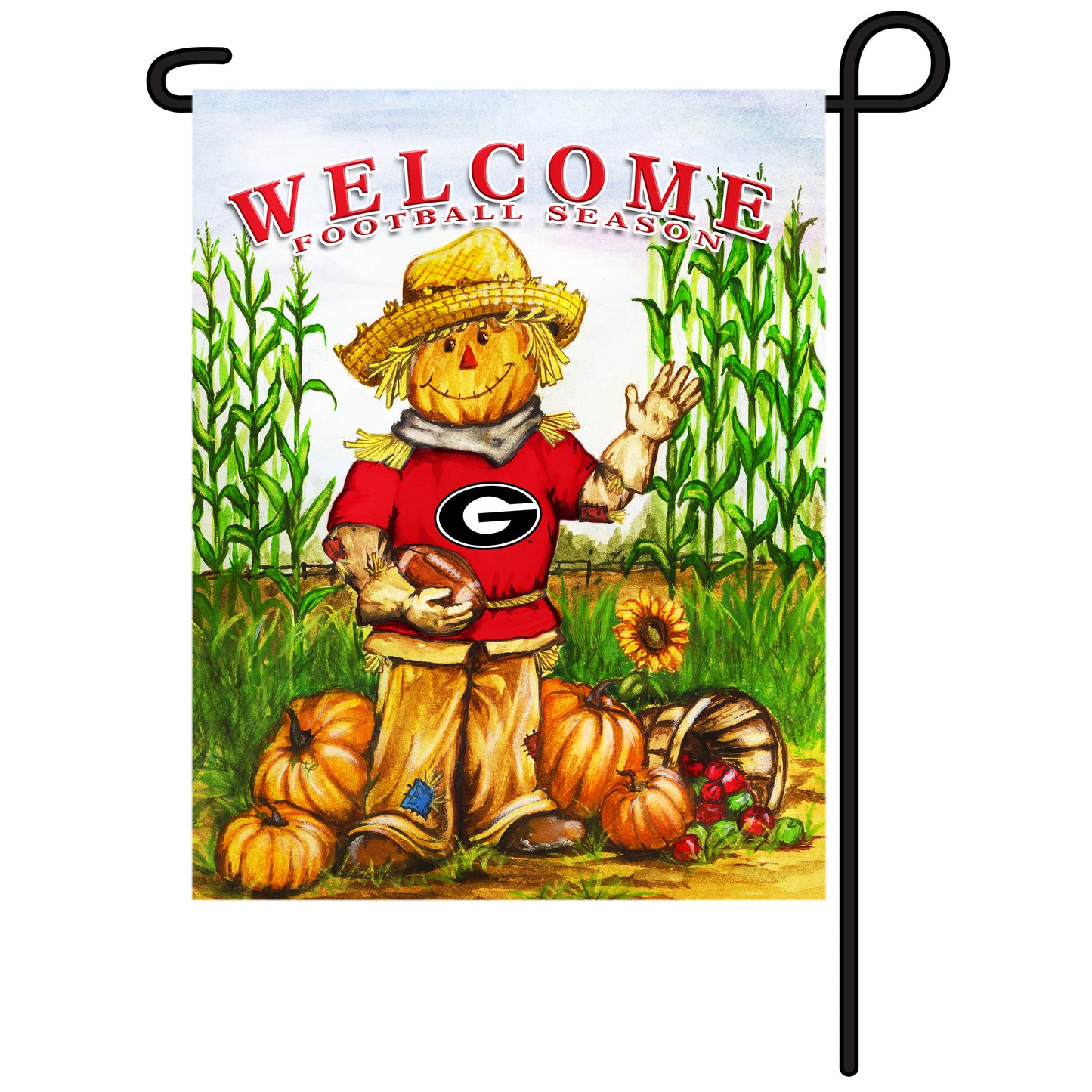 Georgia Bulldogs Garden Flag Scarecrow 1