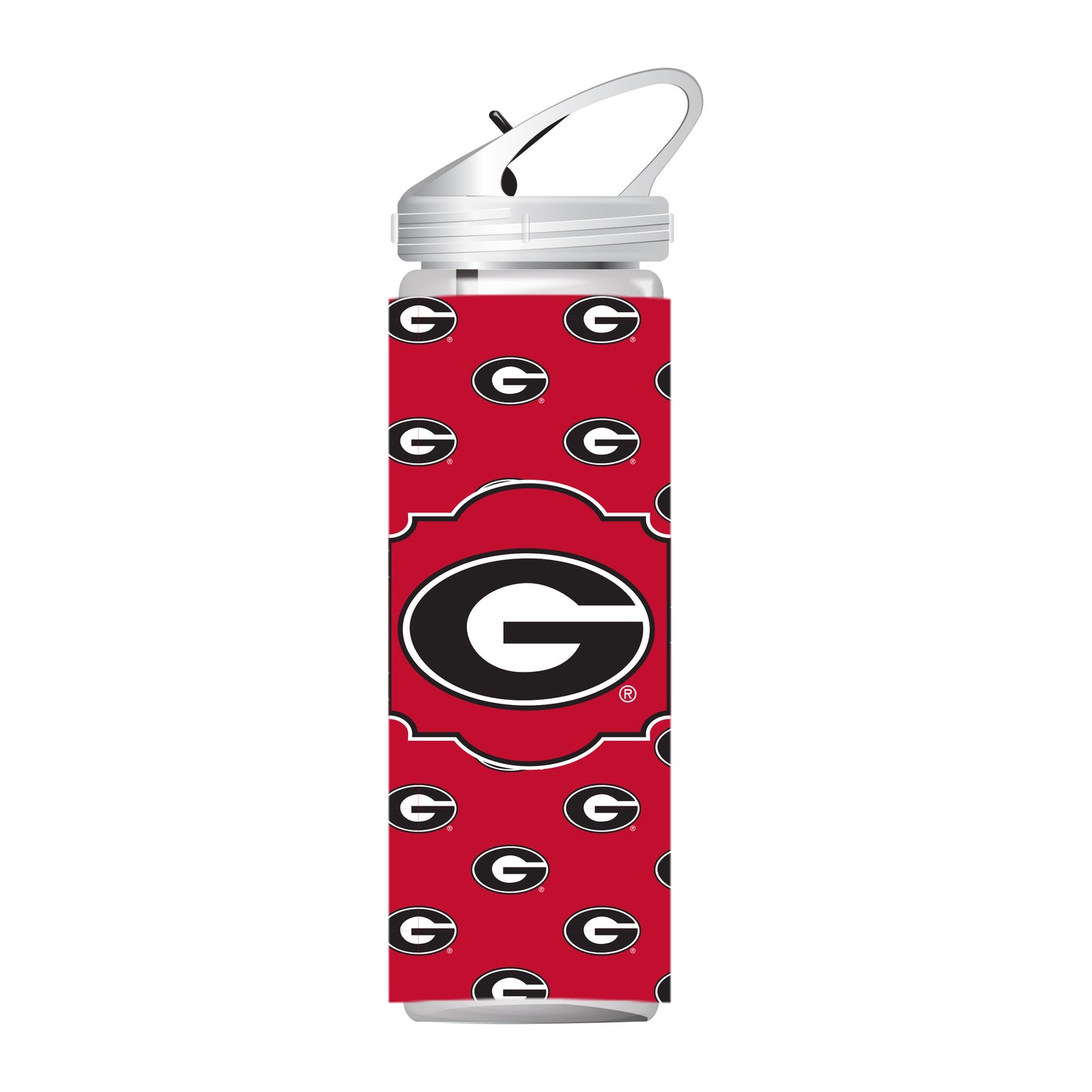 Georgia Bulldogs G Print Water Bottle with Coozie