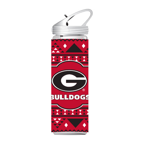 Georgia Bulldogs Red Aztec Water Bottle with Coozie