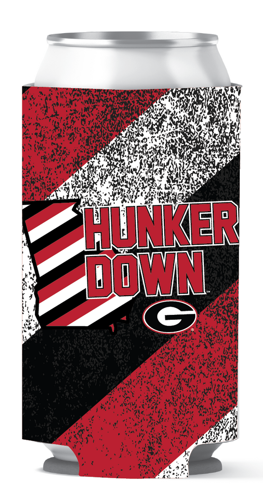 Georgia Bulldogs Tall Can Coozie Hunker Down Striped etcoutfitters