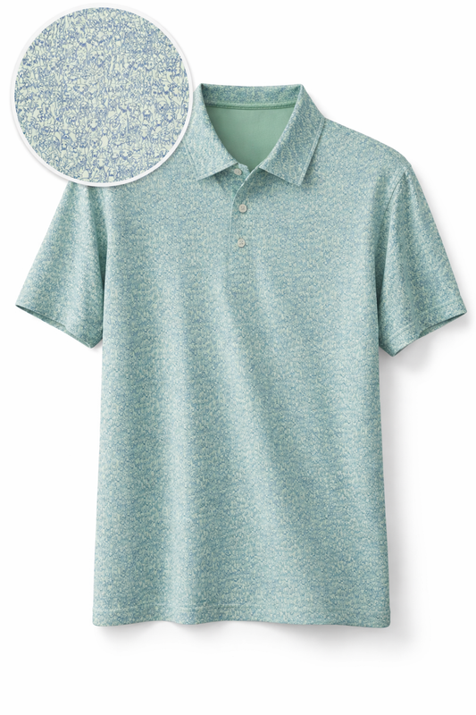 Society 91 Polo Dog Print Mint, Vista Blue Society 91