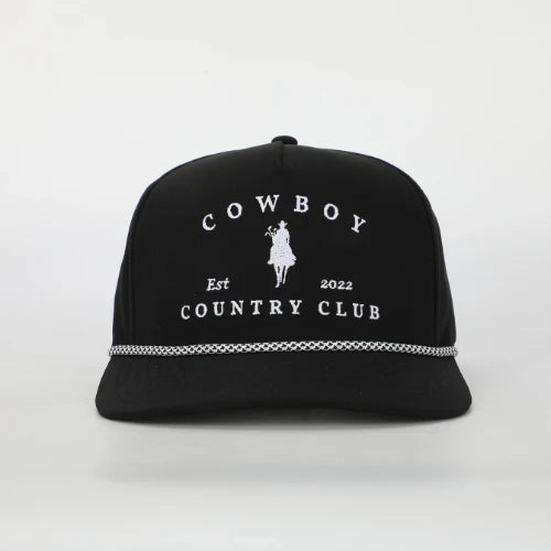 Cowboy Country Club Horse Roped Hat Black Cowboy Country Club