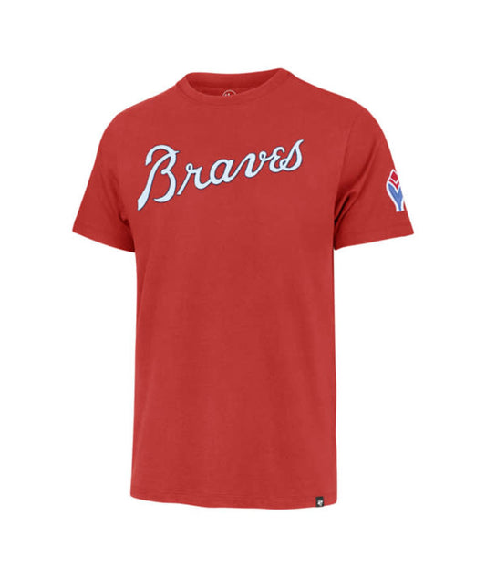 ATLANTA BRAVES COOPERSTOWN RACER RED FRANKLIN FIELDHOUSE T MENS