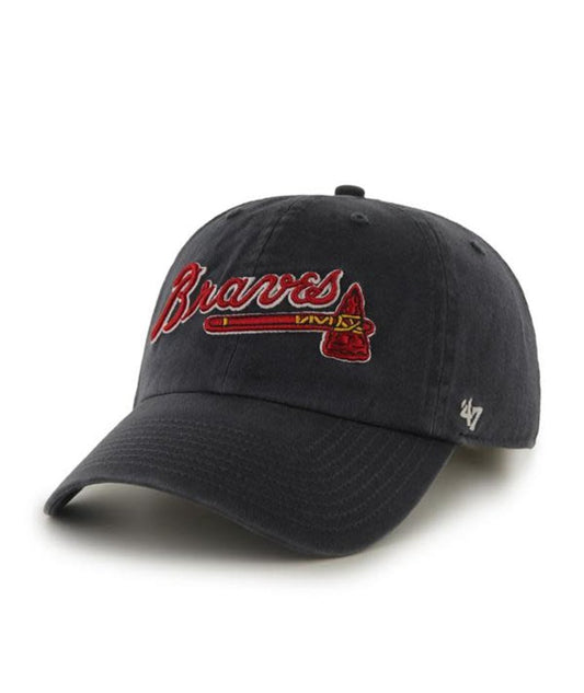 47 Brand ATLANTA BRAVES NAVY SCRIPT 47 CLEAN UP