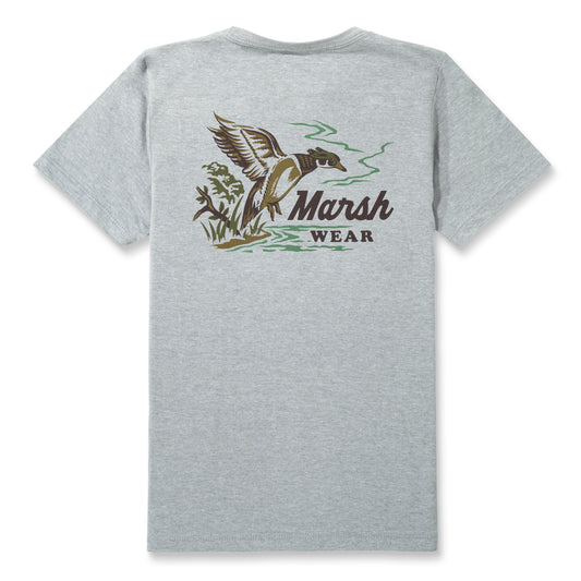 Marsh Wear Youth Heritage Wood Duck Short Sleeve Pewter Heather Marsh Wear