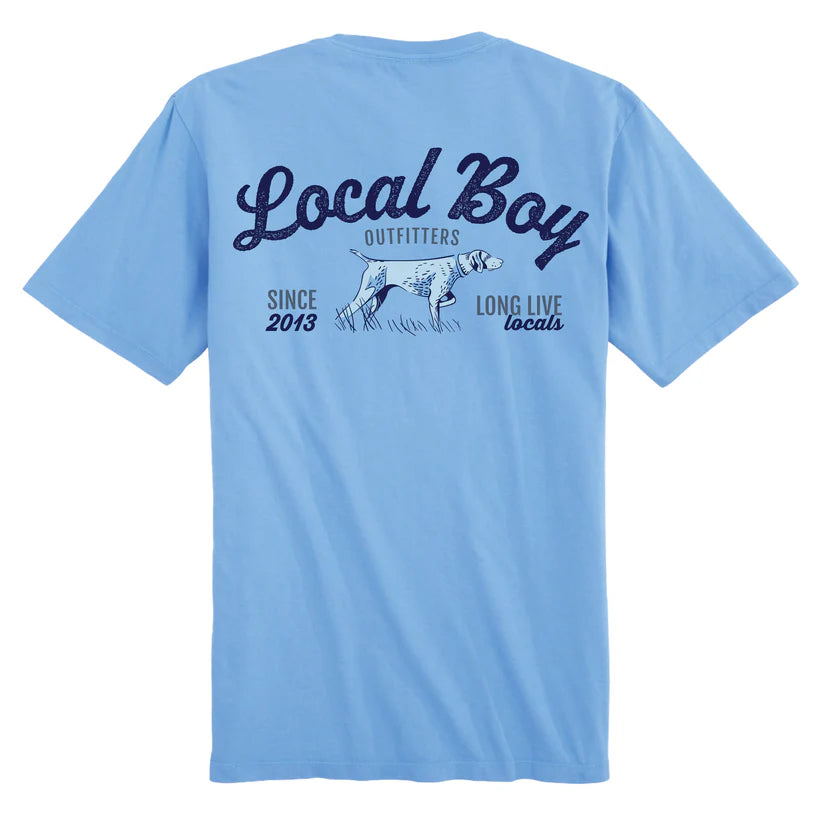 Local Boy Bird Dog Arch SS Tee Washed Denim