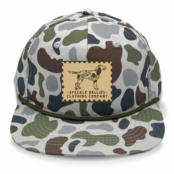Speckle Bellies Camo Dog Khaki Patch Rope Speckle Bellies