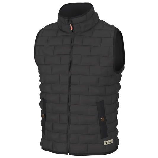 Local Boy Brick Quilted Vest Charcoal