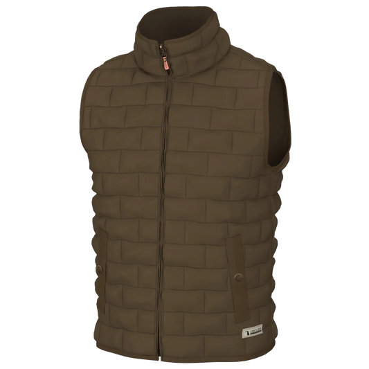 Local Boy Brick Quilted Vest Mocha Local Boy Outfitters