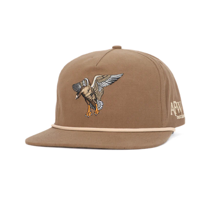 American Flyway AFW Brown with Tan Rope Specklebelly RipStop Hat AFW Outdoors