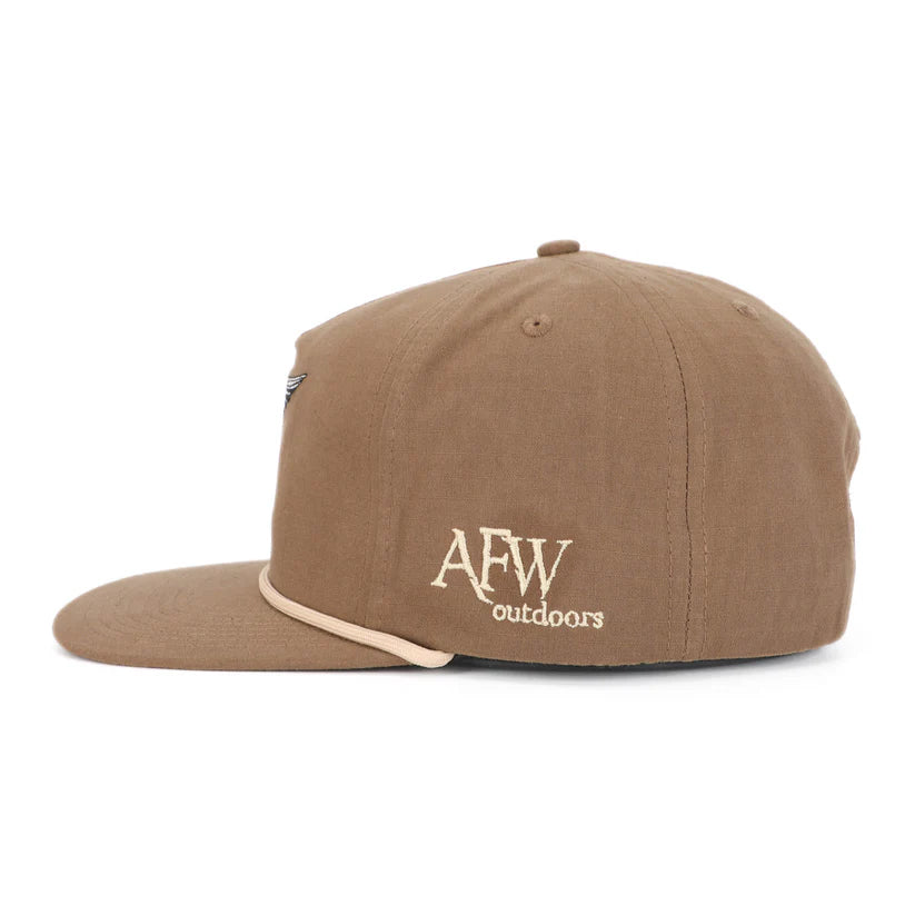 American Flyway AFW Brown with Tan Rope Specklebelly RipStop Hat AFW Outdoors