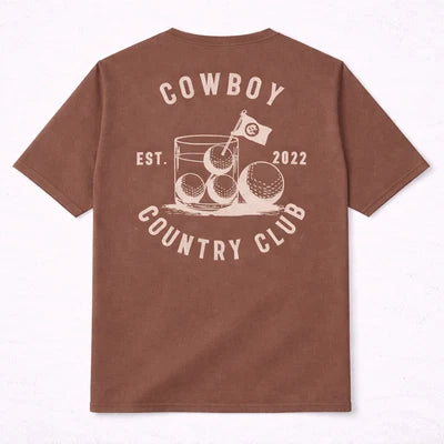 Cowboy Country Club - Club Cocktail Tee Brick Cowboy Country Club