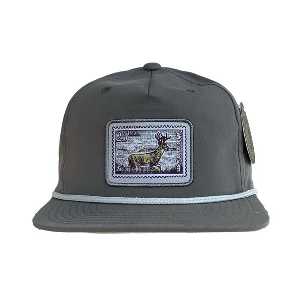 Speckle Bellies Deer Stamp Patch Rope Hat Grey Speckle Bellies