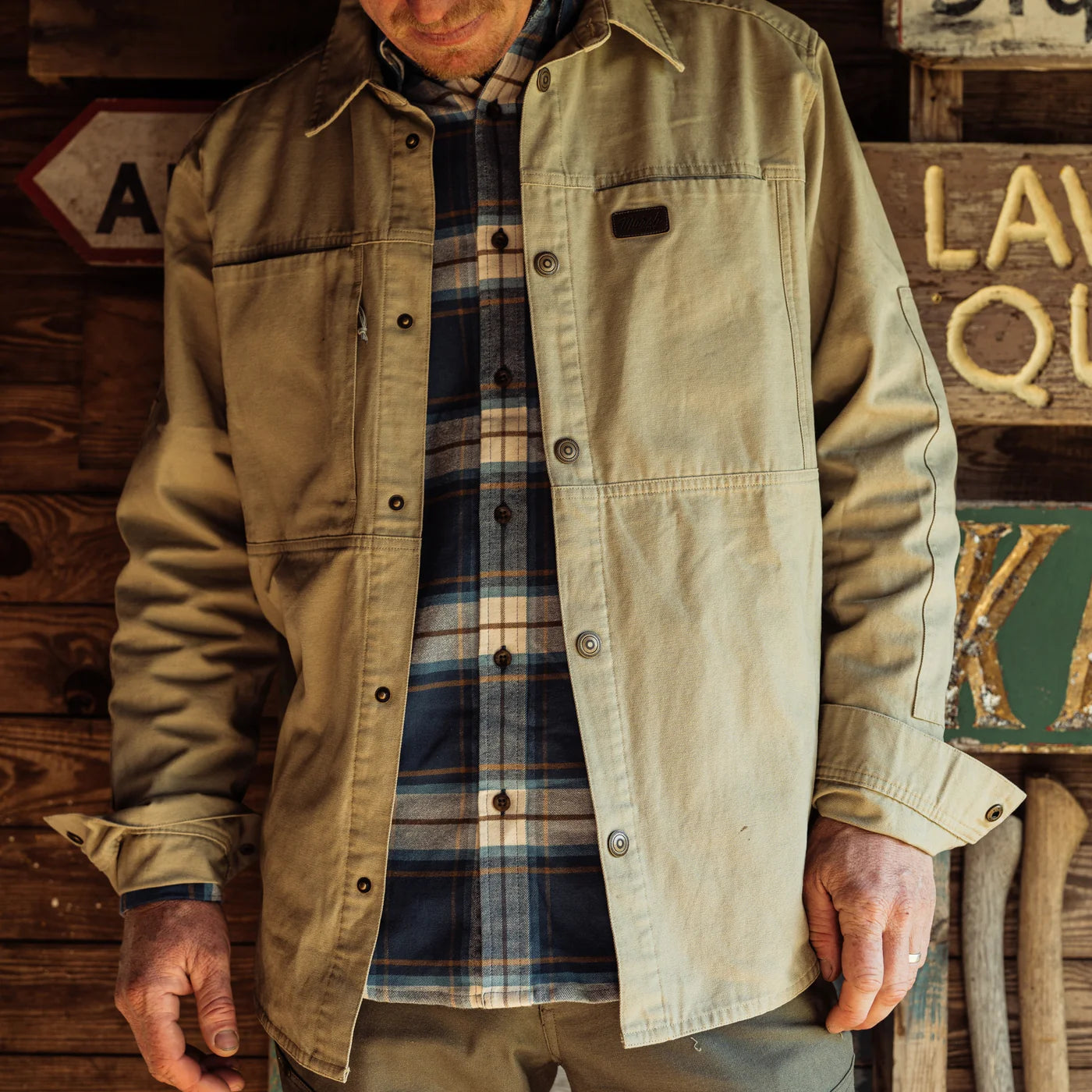 Marsh Wear Delano Shacket Slate Green