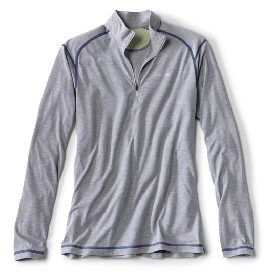 Orvis Drirelease 1/4 Zip L/s Light Grey