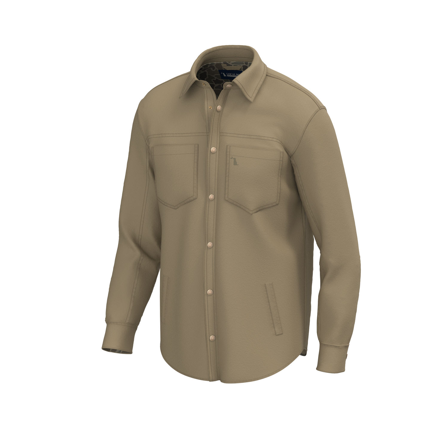 Local Boy Sportsman's Shacket II Beige etcoutfitters