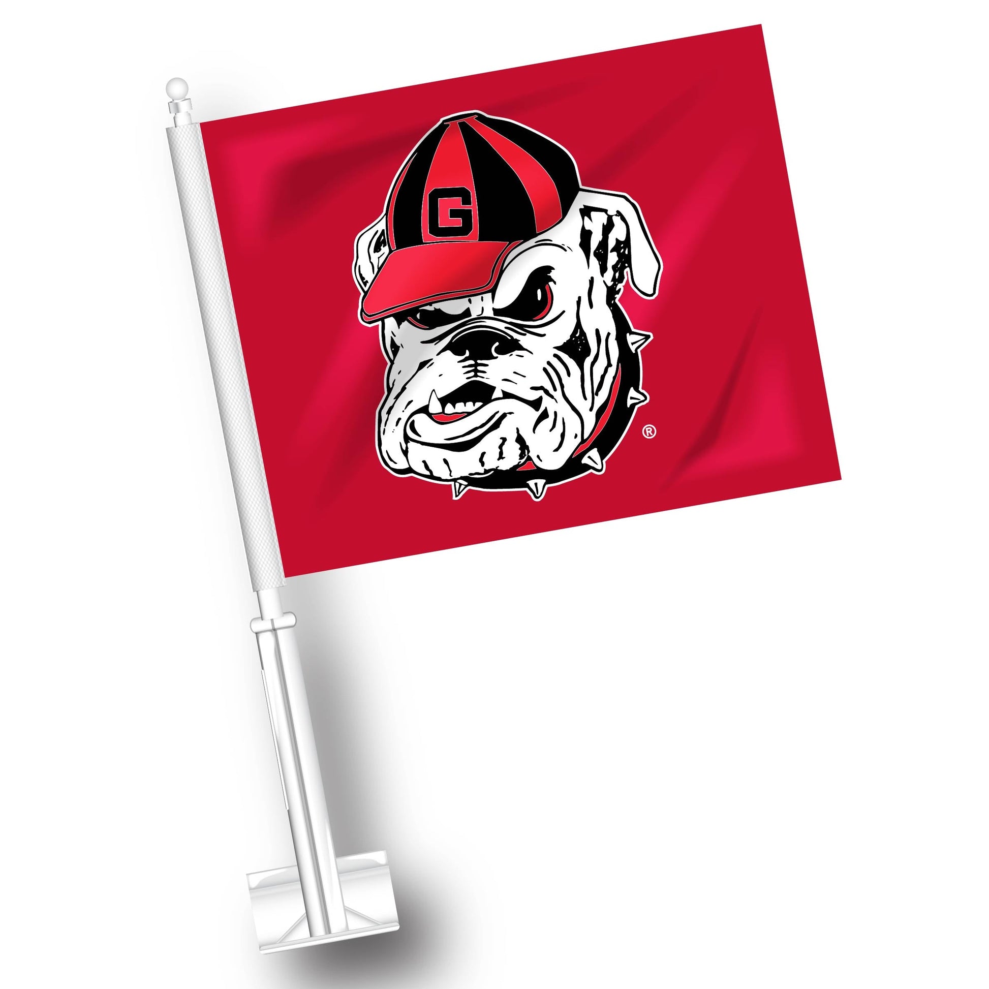 Georgia Bulldogs Car Flag Red Old Dawg Jaymac