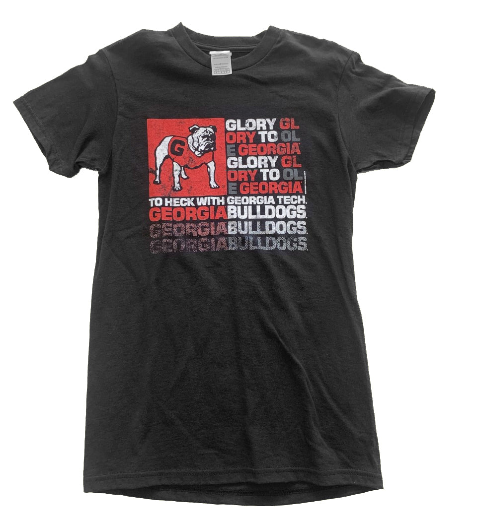 Georgia Bulldogs Glory Glory Black Shirt New World Graphics