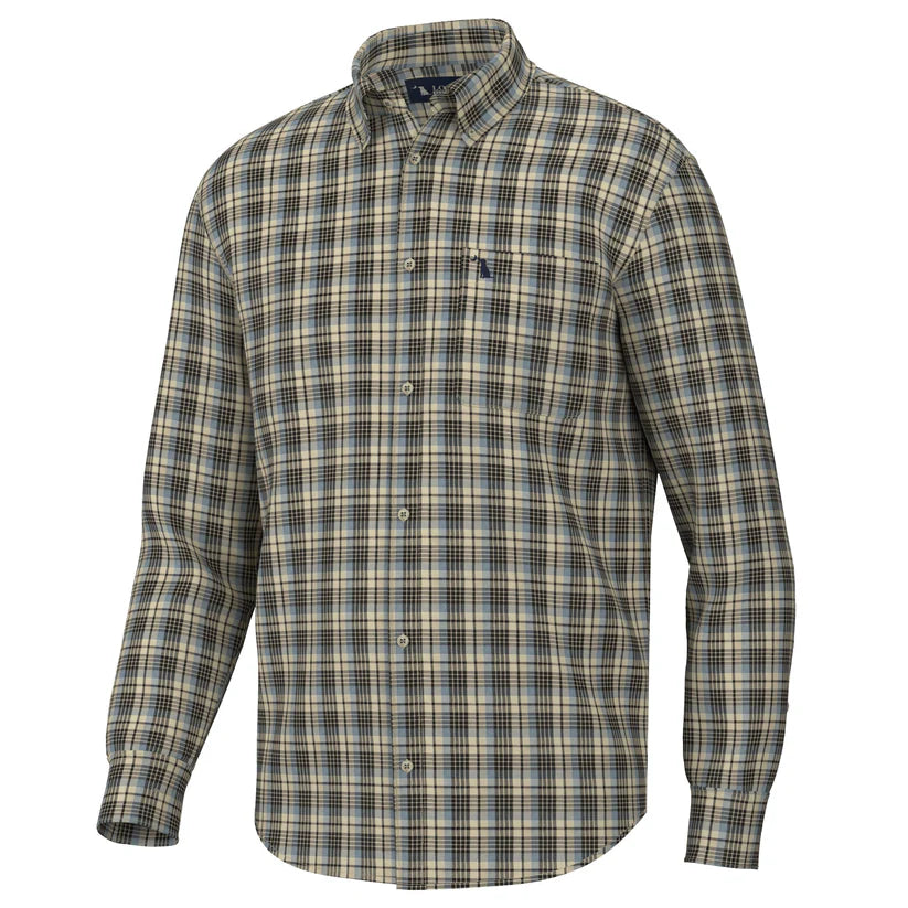 Local Boy Grange Dress Shirt Slate Beige Mocha