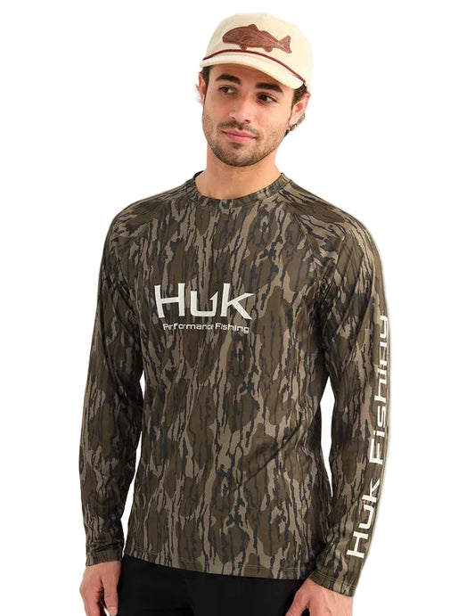 Huk Mossy Oak Pursuit Performance Crew Mossy Oak Bottomland Huk