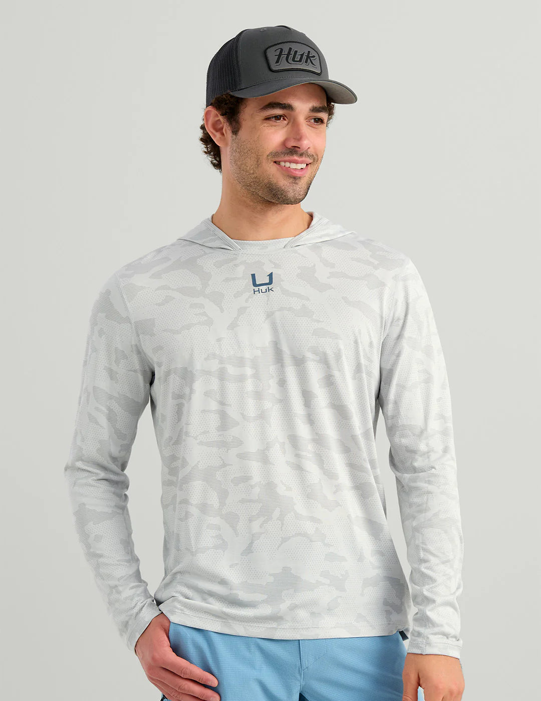 Huk A1A Pro LS Hoodie Seagull Camo Huk