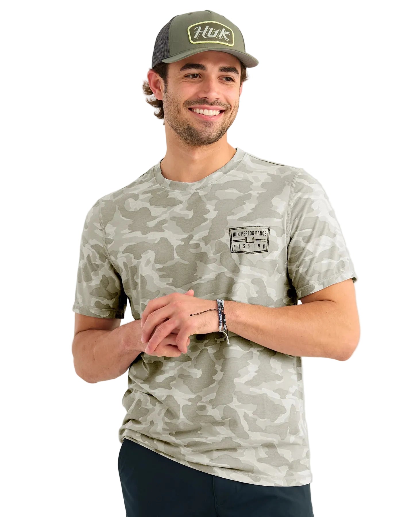 Huk Drift Short Sleeve Performance Tee Seagull Camo Huk