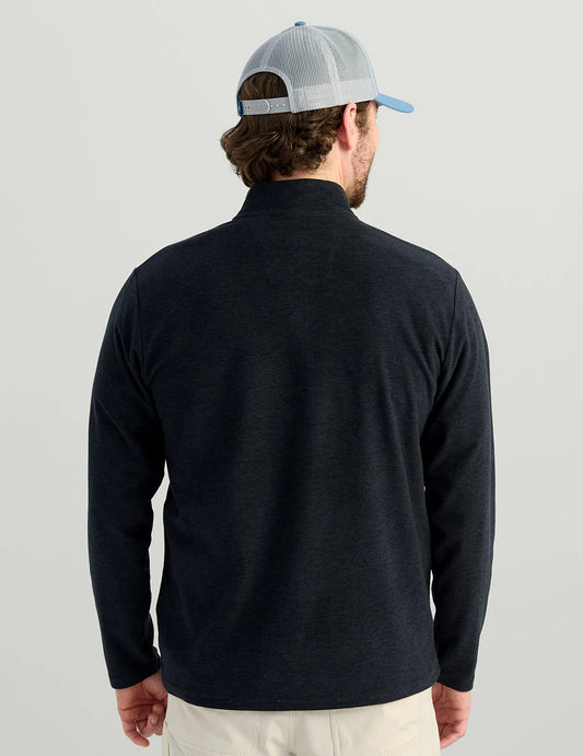 Huk Leeward Lightweight Fleece 1/4 Zip Black Heather Huk