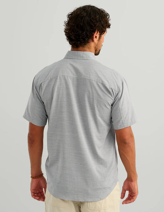 Huk Tidepoint Heather Ripstop SS Shirt Sharkskin Heather Huk