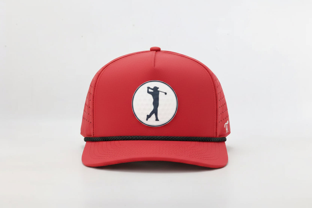 Happy Threads Grey Hat with Rubber Golf Ball Patch Happy Threads