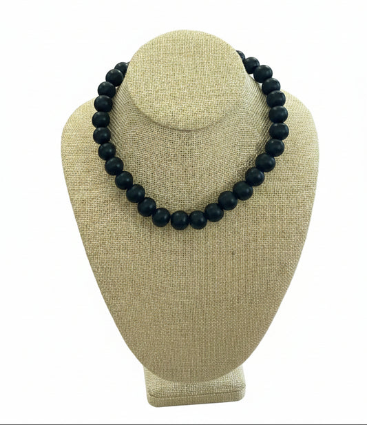Georgia Bulldogs colored Wooden Ball Necklace Black Golden Stella