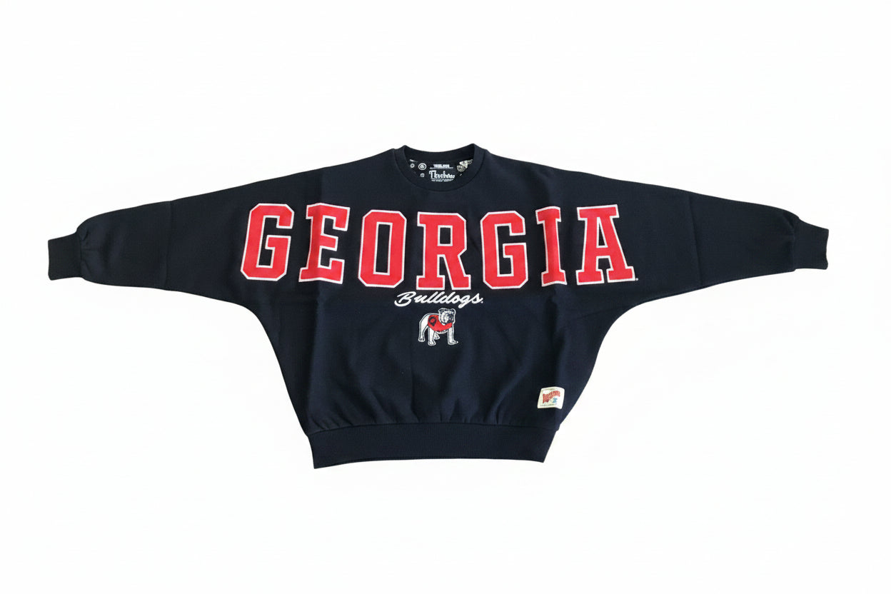 Pressbox Georgia Bulldogs Flannigan Pullover one size fits all Black Pressbox