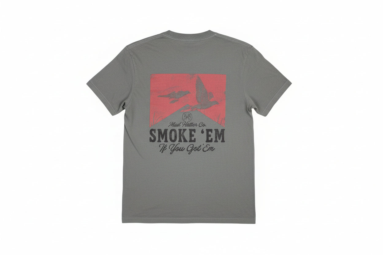 Madhatter Smoke Em If You Got Em T-Shirt Grey Mad Hatter