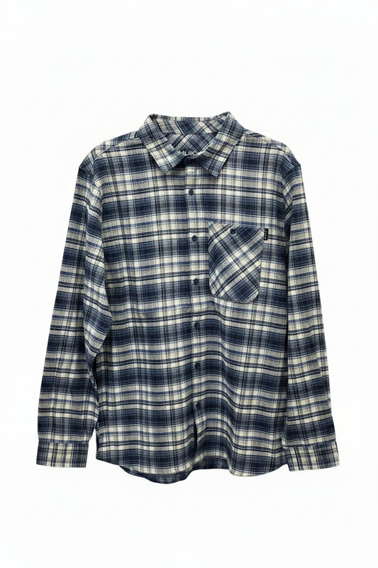 Huk Ravenel Long Sleeve Flannel Shirt Blue Huk