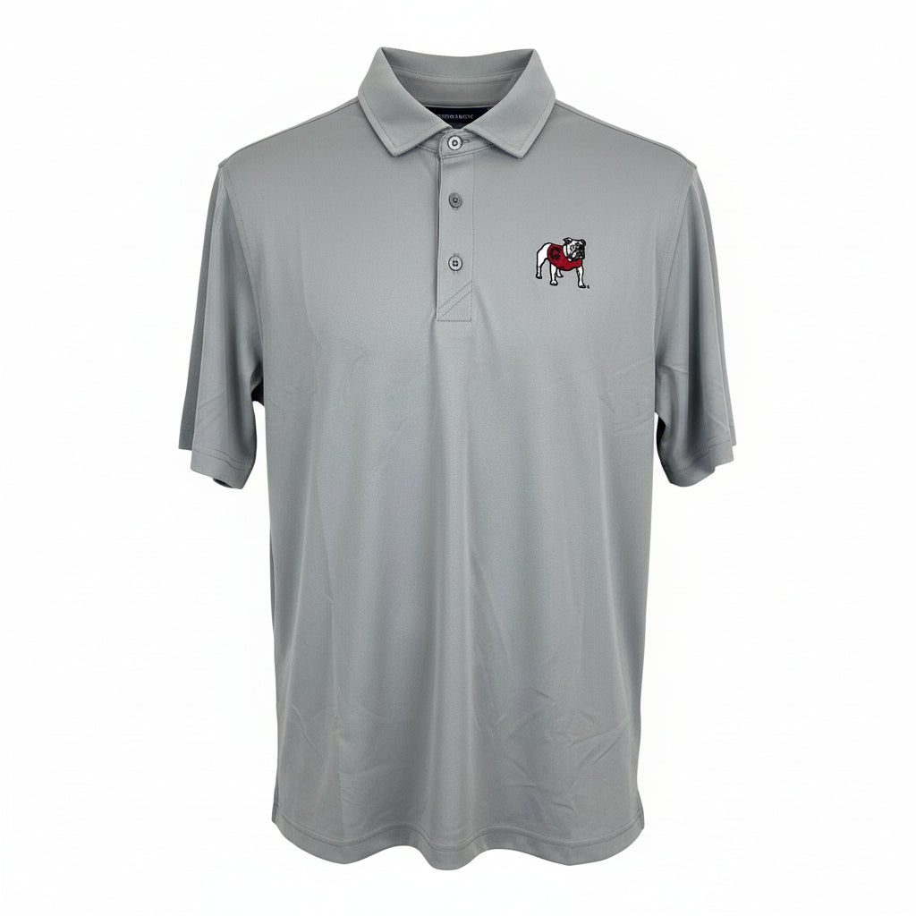 Cutter and Buck Georgia Bulldogs Grey Polo Cutter & Buck