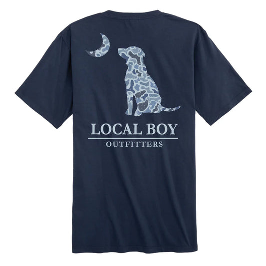 Local Boy Youth Distressed LCF Cobalt Dog and Moon SS Tee