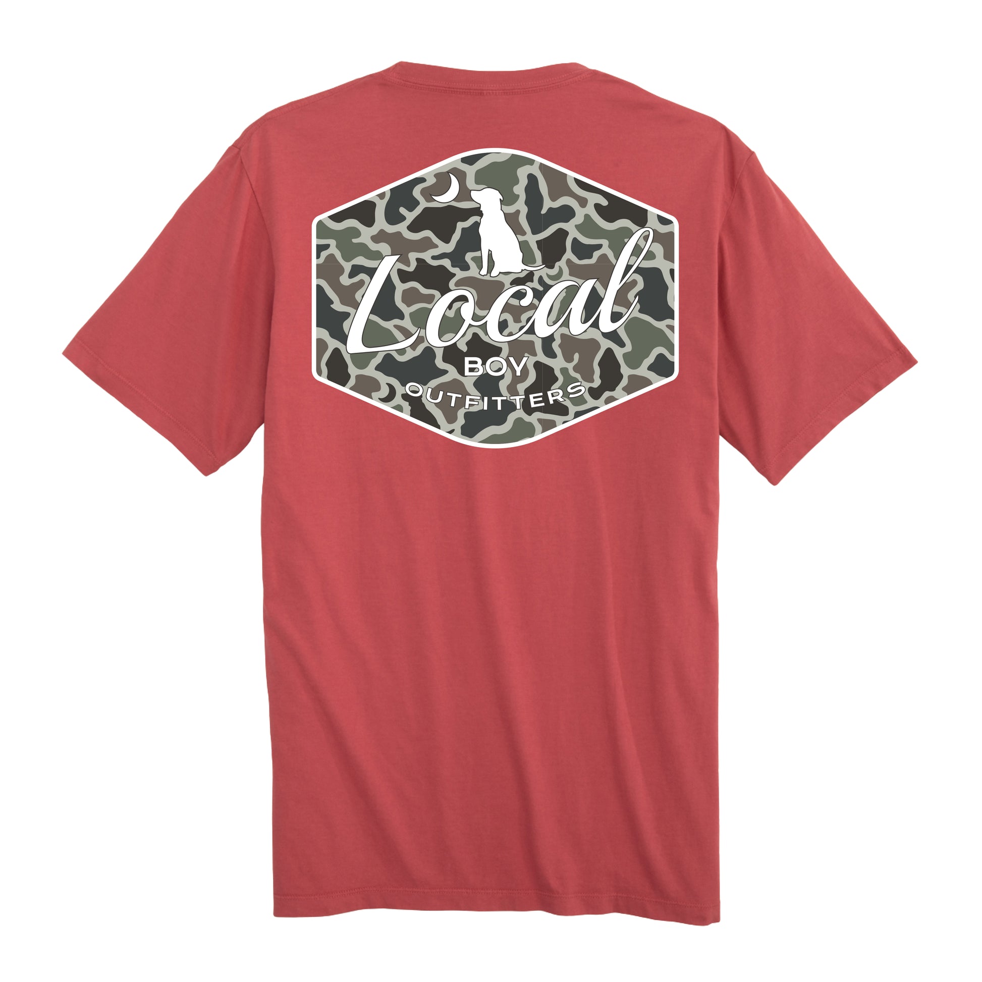 Local Boy Youth Dog and Moon Camo Badge SS Tee Local Boy Outfitters