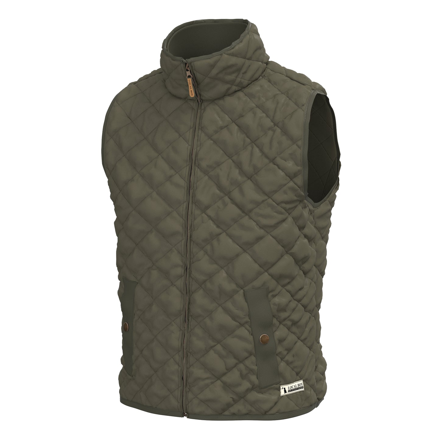 Local Boy Diamond Quilted Vest Cedar Local Boy Outfitters